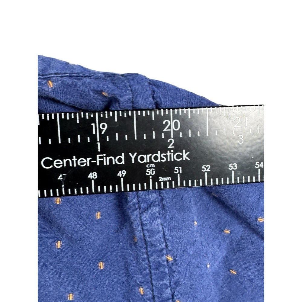 Resistol Men's Blue Button Up Shirt Orange Dot Print Western Casual Size Large - Picture 3 of 13